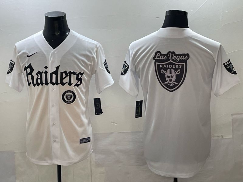 Men 2025 Oakland Raiders Blank white 6th generation Joint Name Nike Limited NFL Jersey style 020->oakland raiders->NFL Jersey